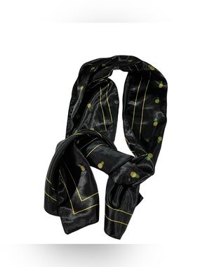 Daughters of the American Revolution Black Pineapple Print Scarf DAR